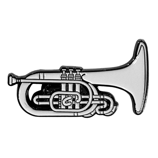 Silver Mellophone Lanyard Pin