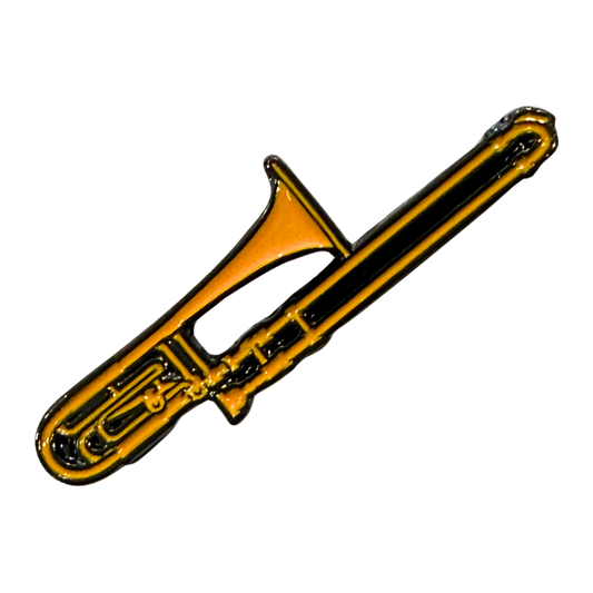 Brass Trombone Lanyard Pin